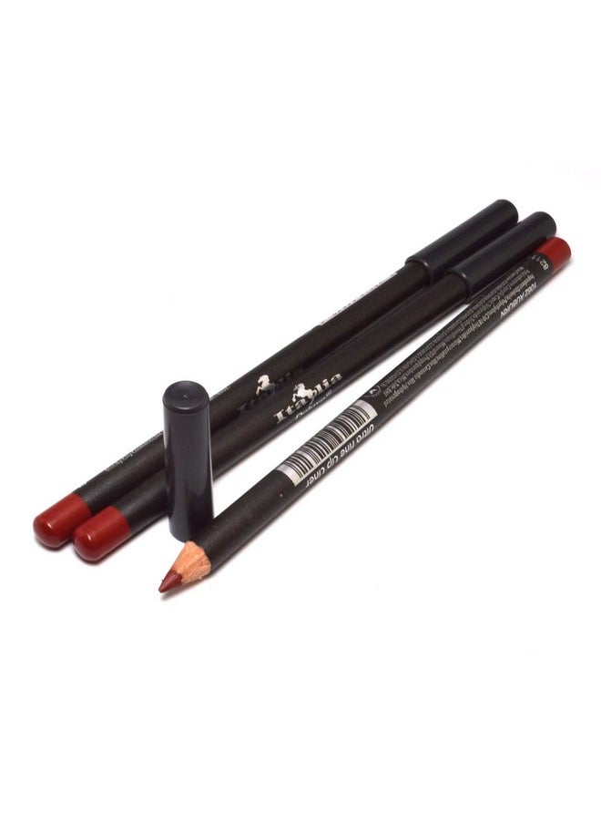 A Deluxe [ 1062 Aubrun ] Ultra Fine Lip Liner Pencil Lipliner Set + Free Zipper Bag