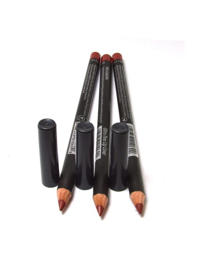 A Deluxe [ 1062 Aubrun ] Ultra Fine Lip Liner Pencil Lipliner Set + Free Zipper Bag