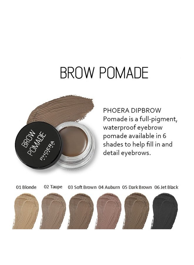 Eyebrow Pomade,Gel Professional Makeup Eyebrow Color,Matte Waterproof Brow Pomade For Long-Lasting Results,Vegan, Cruelty-Free Eyebrow Color That Fills And Shapes Brows(3#Soft Brown)