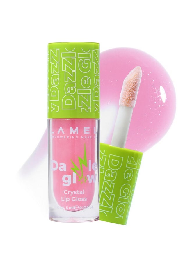 Dazzle Glow Crystal Clear Lip Gloss - Hydrating Lip Gloss - Non Sticky Lip Gloss - Colored Lip Gloss - Lip Gloss Color - Mini Lip Gloss - Moisturizing Lip Gloss - №405 Cotton Candy