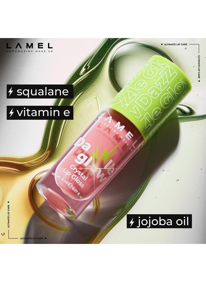 Dazzle Glow Crystal Clear Lip Gloss - Hydrating Lip Gloss - Non Sticky Lip Gloss - Colored Lip Gloss - Lip Gloss Color - Mini Lip Gloss - Moisturizing Lip Gloss - №405 Cotton Candy