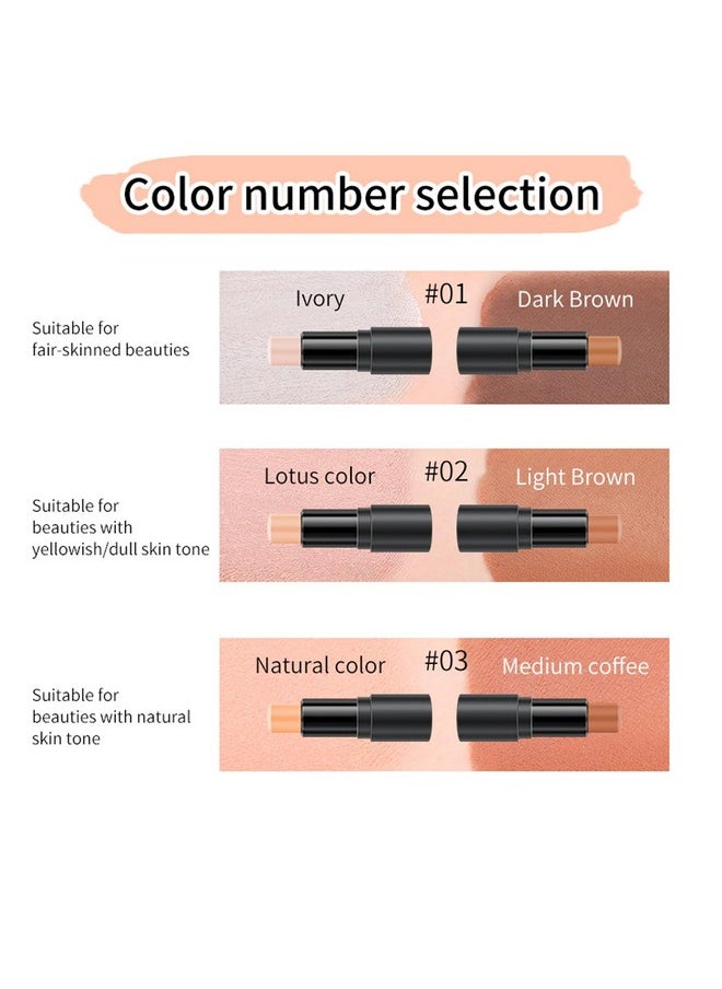 6 Colors Cream Contour Sticks Makeup Kit, Primer Face Highlighter Contouring For Beginners, Highlight And Contour Kit, Cream Concealer Makeup Blur Stick, Primer Face Corrector (Set B)