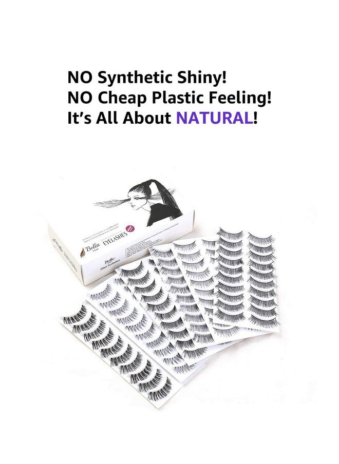 False Eyelashes Variety Pack, 60 Pairs Reusable Handmade Fake Eyelashes In 6 Styles, Specialized Natural Soft, Criss-Cross, Wispies Lashes For Daily, Casual Events, Daytime Outings And More