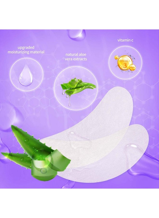 50 Pairs 100% Natural Aloe Extract Under Eye Gel Pads Hydrogel Eye Patch For Eyelash Extension Lint Free Lash Extension Supplies & Beauty Tools