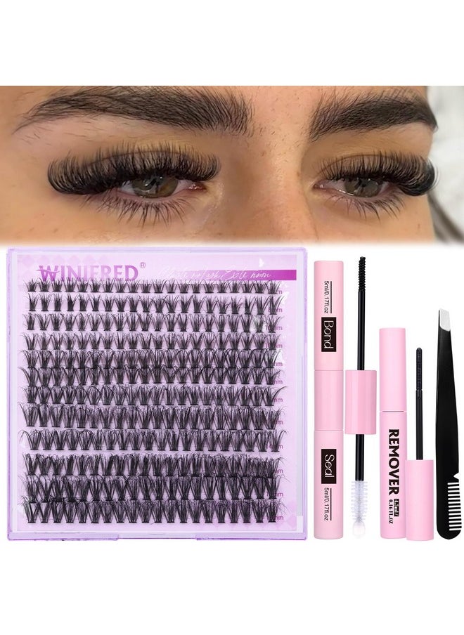 Sters Kit Fluffy Lash Extension Kit Wispy 8-16Mm Natural Lashes Clusters 240Pcs Eyelash Extension Clusters 30D Individual Lashes With Lash Bond And Seal Lash Remover Lash Tweezers By Winifred