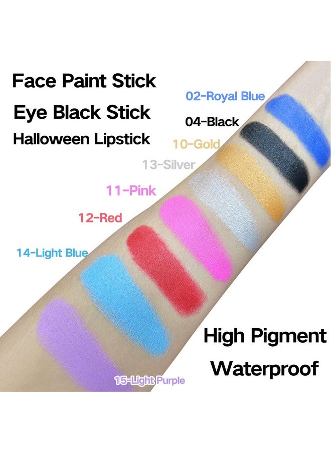 Pink Face Body Paint Stick,Pro Face Paint For Halloween Sfx Cosplay Makeup,Pink Eye Black Stick For Softball/Baseball/Football/Lacrosse,Pink Matte Lipstick,Waterproof Sweatproof