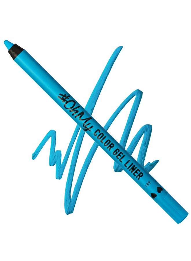 Ohmy Color Gel Eyeliner Pencil - Long Lasting, Waterproof Eyeliner - Vibrant Colored Eyeliner, Highly-Pigmented - Blue Eyeliner