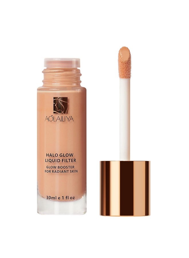 Natural Glow Liquid Filter, Face Complexion Booster For An All Day Radiant Glow Soft-Focus Look, Liquid Highlighter Primer, Glow Lotion, Vegan & Cruelty-Free (Light/Medium)