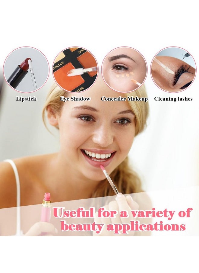 Disposable Makeup Lip Brush Lipstick Gloss Wands Applicator Perfect Make Up Tool (100Pcs Clear)