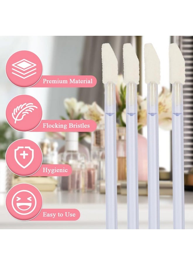 Disposable Makeup Lip Brush Lipstick Gloss Wands Applicator Perfect Make Up Tool (100Pcs Clear)