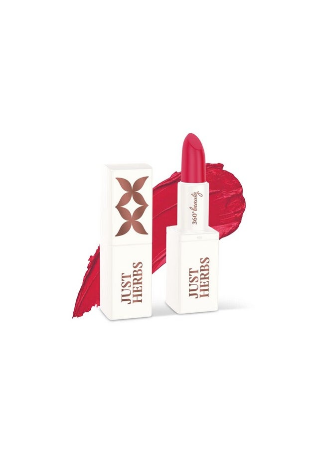 Ayurvedic Creamy Matte Lipstick For Moisturized Lips - Parabens & Chemical Free 01 Pink (Half - Size) 1.8Gm