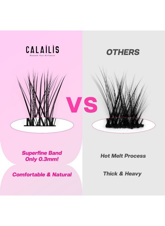 Individual Lashes, Diy Eyelash Extensions, Super Thin Glue-Based Band, Natural Look Reusable, 11/13/15/15Mm,Lasting For 48 Hours Individual Diy Eyelashes(Ys02)