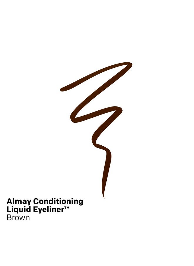 Conditioning Liquid Eyeliner, Longwearing, Waterproof, Hydrating, 20 Brown, 0.03 Fl Oz.