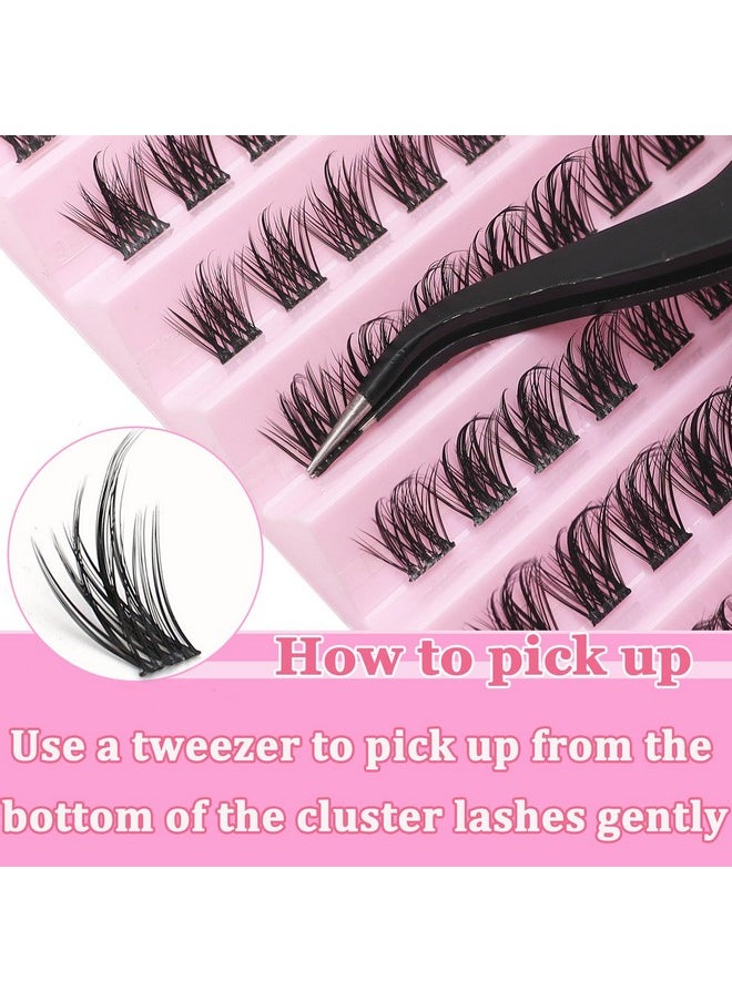 Lash Clusters Wispy Diy Lash Extension 8-16Mm Eyelash Clusters 110Pcs Natural Cluster Lashes At Home D Curl Fluffy Eyelash Extensions (Fairy)