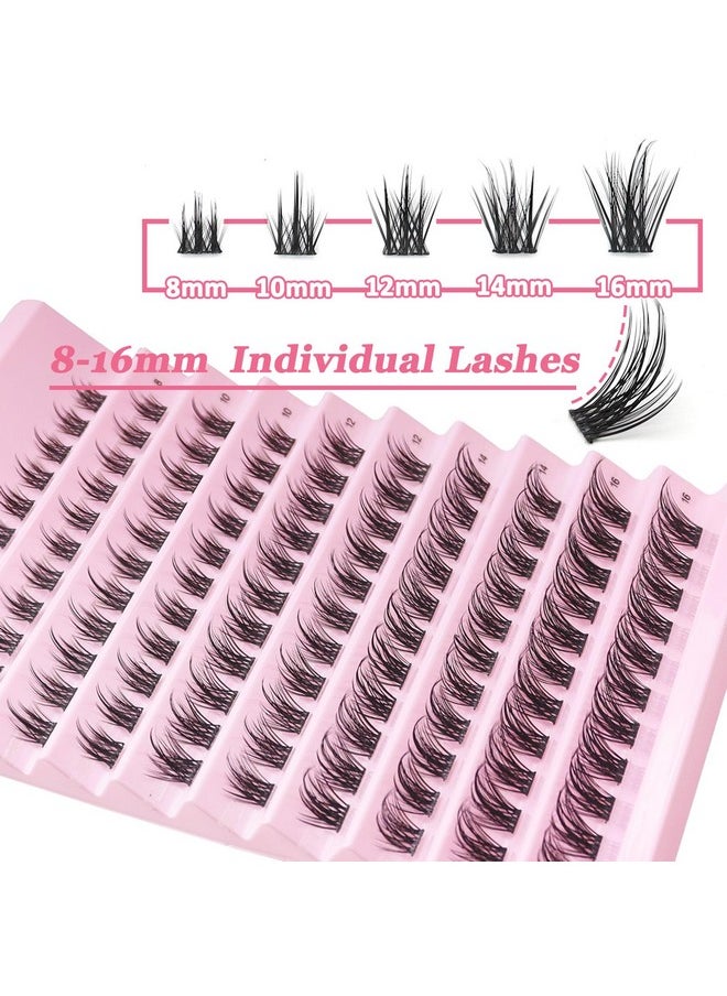 Lash Clusters Wispy Diy Lash Extension 8-16Mm Eyelash Clusters 110Pcs Natural Cluster Lashes At Home D Curl Fluffy Eyelash Extensions (Fairy)