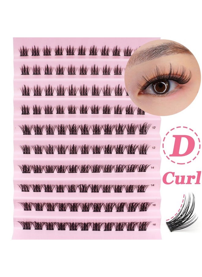 Lash Clusters Wispy Diy Lash Extension 8-16Mm Eyelash Clusters 110Pcs Natural Cluster Lashes At Home D Curl Fluffy Eyelash Extensions (Fairy)