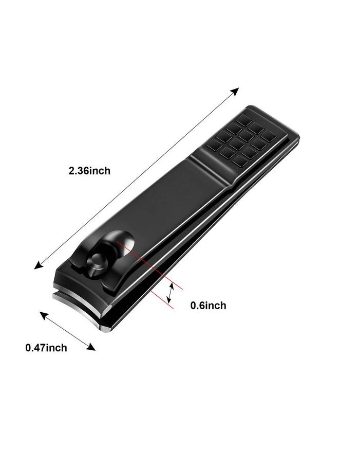 12 Pieces Nail Clipper Set Stainless Steel Nail Cutter Fingernails And Toenail Clipper Cutter For Women Men (Black)