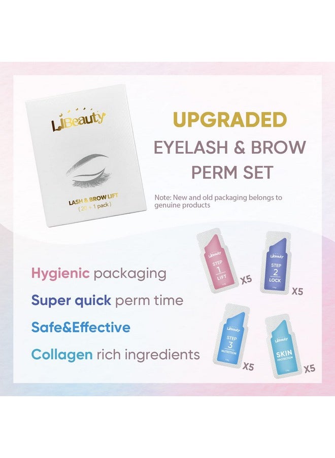 Brow Lamination Kit Lash Lift Kit Lasting 8 Weeks Sachet Disposable Upgraded Version Curling Perming Wave Lotion & Liquid Set Home Perm Kit