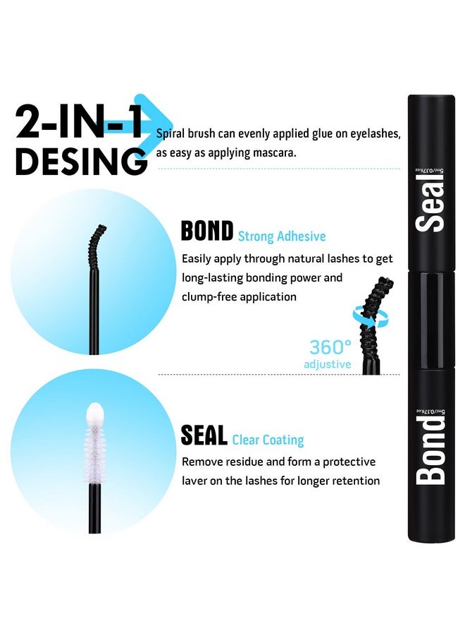Fluffy Lash Extension Kit Cluster Lashes Diy Eyelash Extension Kit Individual Lashes Kit With Lash Bond And Seal Glue, Lash Applicator, Diy At Home For Beginners(60P+80P, 280Pcs)