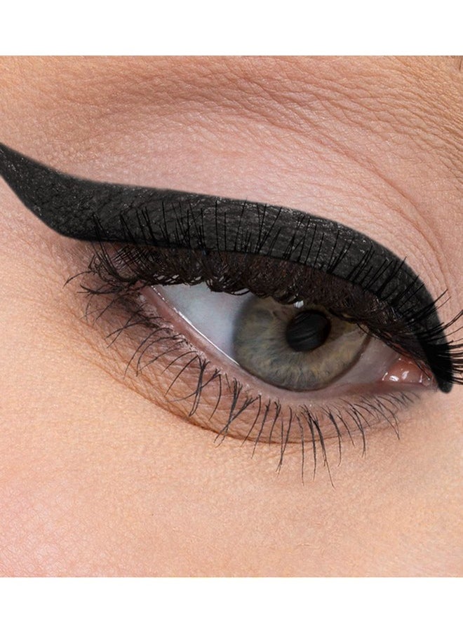 Front Line Pro Waterproof Eyeliner Pencil, Black Matte| Long Lasting| Makeup Pencil Sharpener | High-Precision