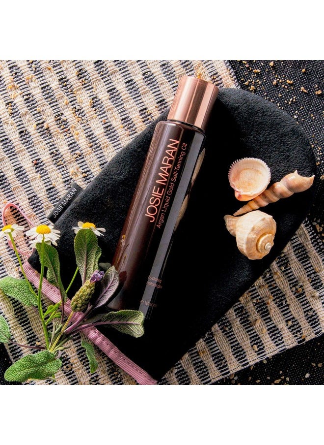 Argan Liquid Gold Self Tanning Body Oil - Get A Fast-Absorbing Immediate Glow With Intense Nourishment (129Ml/4.3Oz, Apricot Vanilla)