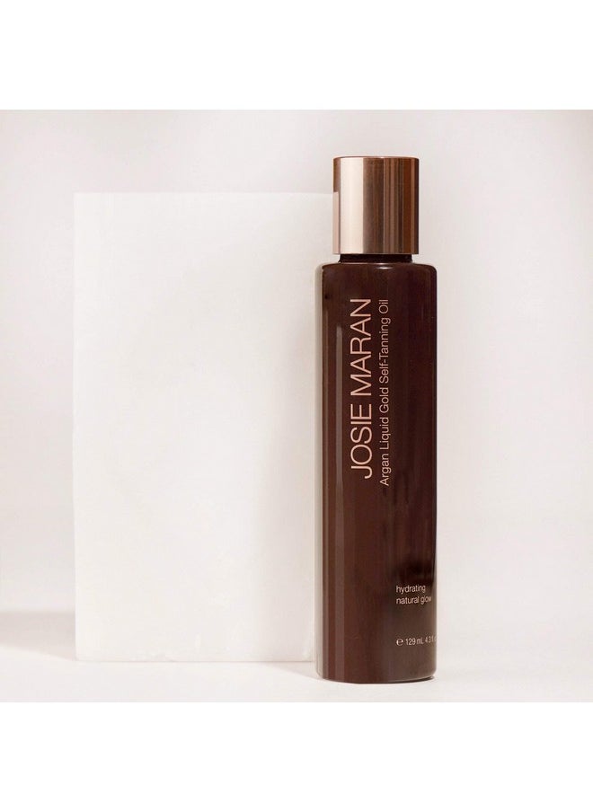Argan Liquid Gold Self Tanning Body Oil - Get A Fast-Absorbing Immediate Glow With Intense Nourishment (129Ml/4.3Oz, Apricot Vanilla)