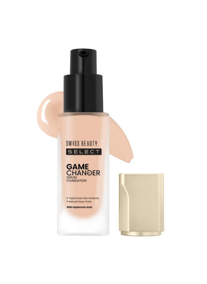 Select Game Changer Serum Lightweight Foundation | With Natural And Dewy Finish | Shade- Nude Creme, 30Gm |
