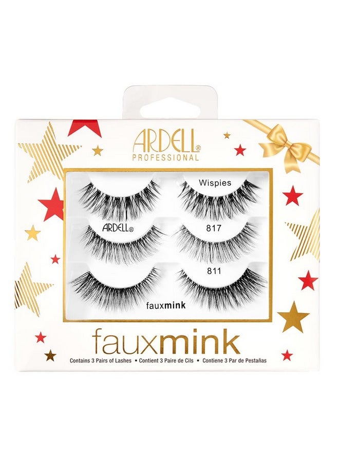 Faux Mink 3 Piece Holiday Pack Includes Faux Mink Wispies, Faux Mink 817 And Faux Mink 811