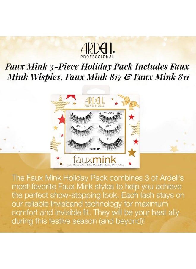 Faux Mink 3 Piece Holiday Pack Includes Faux Mink Wispies, Faux Mink 817 And Faux Mink 811