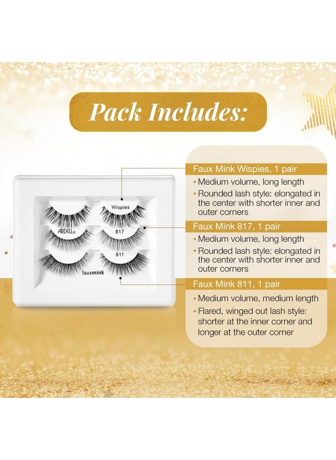 Faux Mink 3 Piece Holiday Pack Includes Faux Mink Wispies, Faux Mink 817 And Faux Mink 811