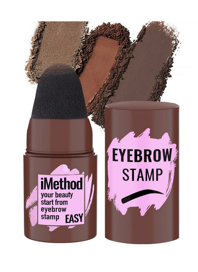 Eyebrow Stamp For Eyebrow Stencil Kit - Brow Stamp Refill Eyebrow Powder, Dark Brown