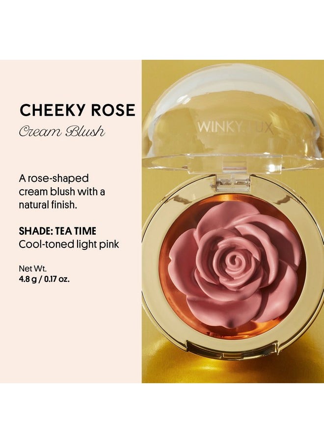 Cheeky Rose, Cream Blush For Cheeks, Flower Blush With Vitamin E, Makeup Blush And Flower Makeup, Pink Tea Time