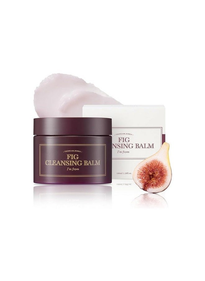 ] Fig Cleansing Balm 100Ml, Korean Makeup Remover, Vegan, Easy To Rinse Off, Fig Oil Water 7.8% With Peptide And Amino Acid, Makeup Meltaway, Makeup Melting Balm To Oil