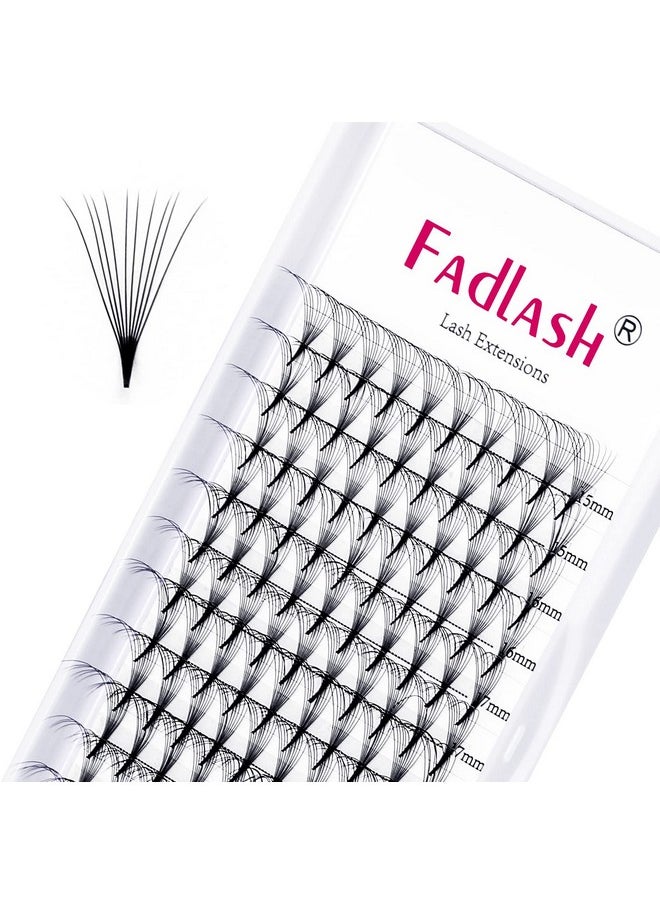 Silk False Eyelash Extensions, 10D 0.07 D 15-20Mm Mixed Tray Premade Fans, Curl, Cruelty Free, Individual, 120 Count