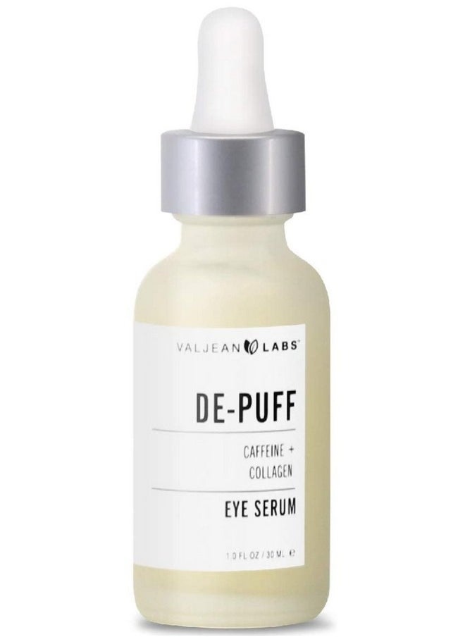 Depuff Eye Serum | Caffeine + Collagen | Helps To Reduce Under Eye Puffiness And Combat Signs Of Aging | Paraben Free, Cruelty Free, Made In Usa (1 Oz)