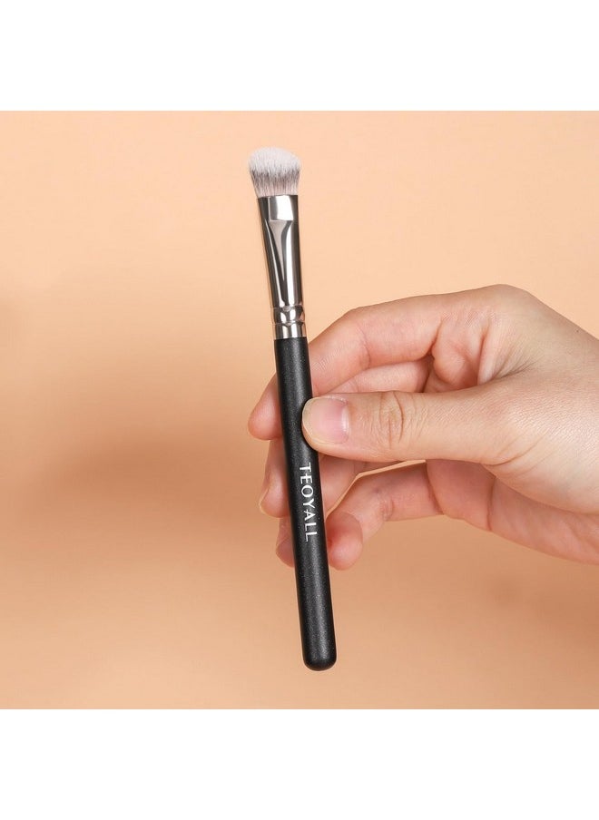 Under-Eye Concealer Brush, Small Flat Angled Synthetic Bristles Flawless Coverage Multitask Brush With Liquid Cream Powder