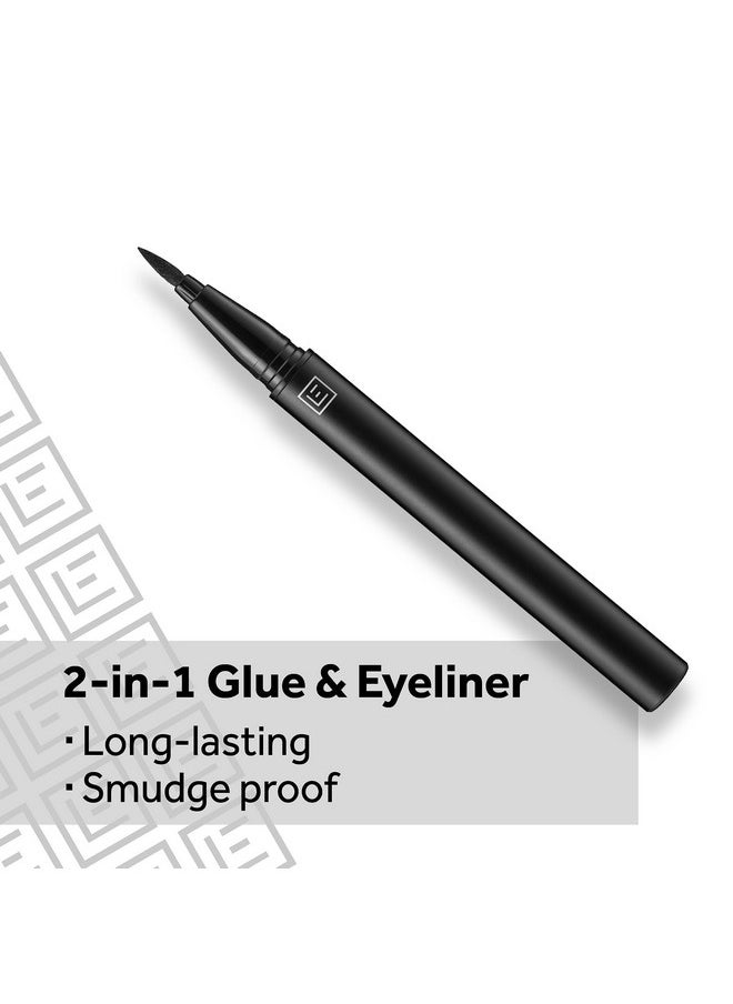 Line & Lash 2-In-1 Adhesive Eyeliner, Black