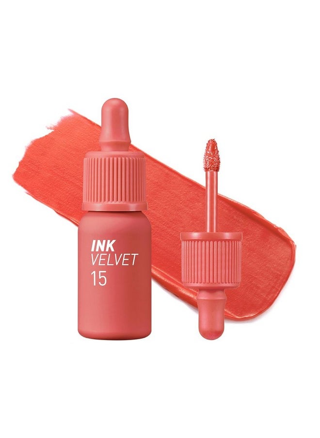 Ink The Velvet Lip Tint - High Pigment Color, Longwear, Weightless, Not Animal Tested, Gluten-Free, Paraben-Free (015 Beauty Peak Rose (New))