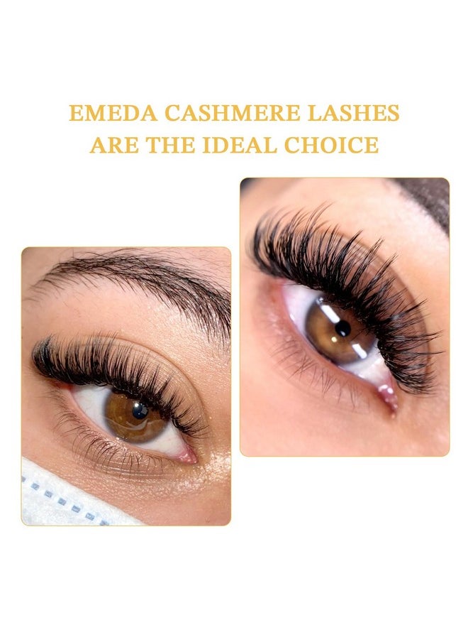 Cashmere Classic Lash Extensions C Cc D Curl 0.03 0.05 0.07 Thickness Single Lash Trays, 14 Rows Large Tray Super Matte Black Individual Volume Eyelash Extensions (0.03-Cc-Mix-8-16Mm)