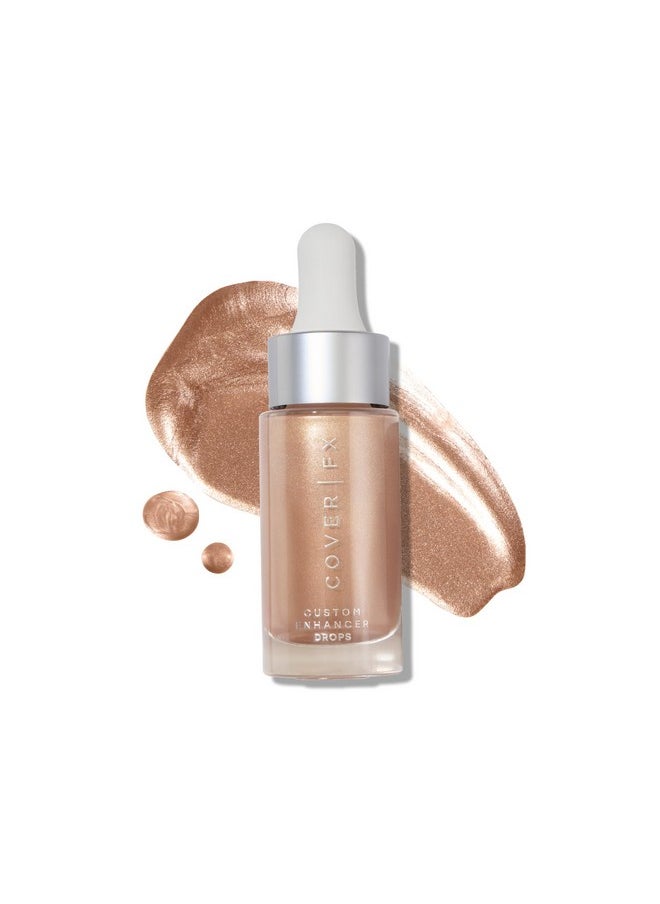 Custom Enhancer Drops - Moonlight : Champagne Finish - 15Ml - Radiant Glow - Liquid Highlighter