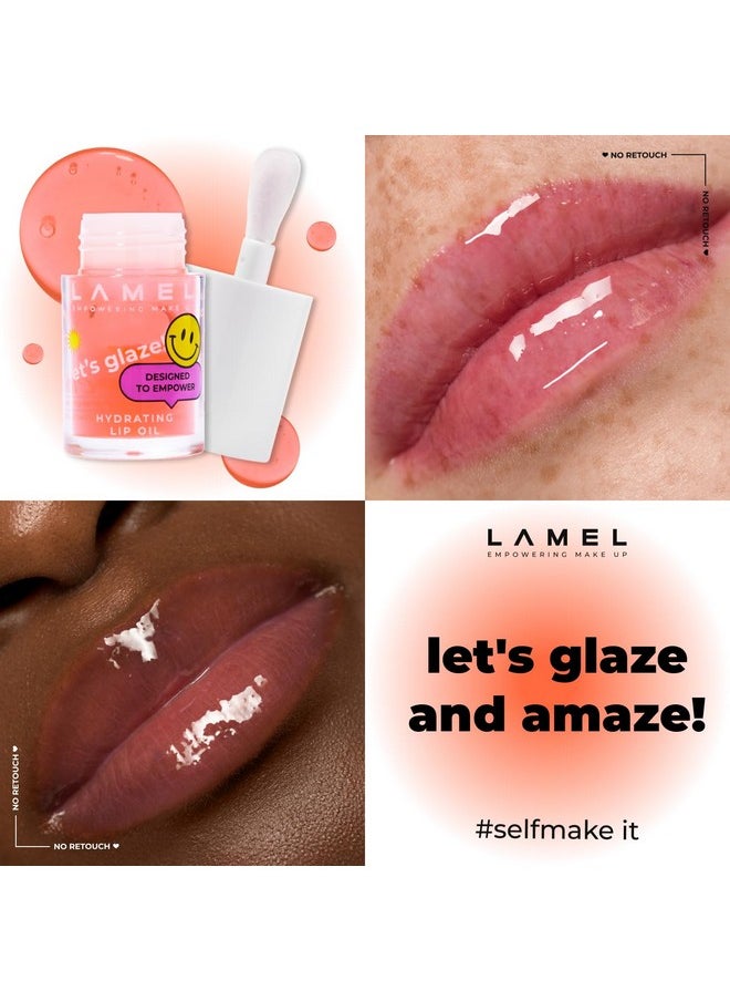 Hydrating Lip Oil Let`S Glaze - Hydrating Lip Gloss Flavoring Oil - Fat Oil Lip Gloss - Hydrating Lip Oil Treatment - Plumping Lip Oil Gloss - Clear Lip Gloss - №402 Strawberry Jam