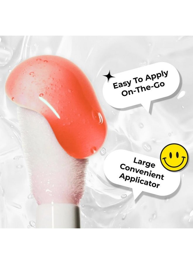 Hydrating Lip Oil Let`S Glaze - Hydrating Lip Gloss Flavoring Oil - Fat Oil Lip Gloss - Hydrating Lip Oil Treatment - Plumping Lip Oil Gloss - Clear Lip Gloss - №402 Strawberry Jam