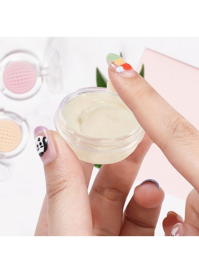 Leak Proof Mini Travel Jars, Travel Containers For Creams With Lids And Labels, Travel Bottles Lip Balm Cosmetic For Jewelry Case Toiletries Moisturizer Plastic Small Jar 5 Pcs 10Ml