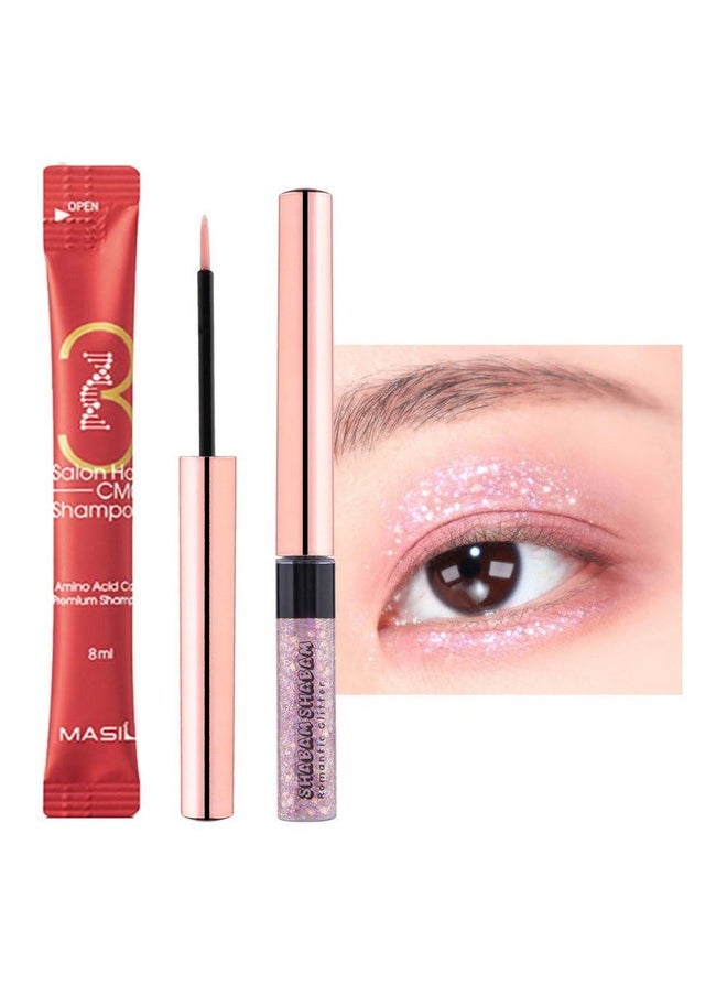 [Set] Eye Glitter Makeup Liquid Eyeshadow Sparkle | Shabam Shabam Romantic Glitter Shadow K Beauty Makeup Shimmer (#04 Dawn Light)
