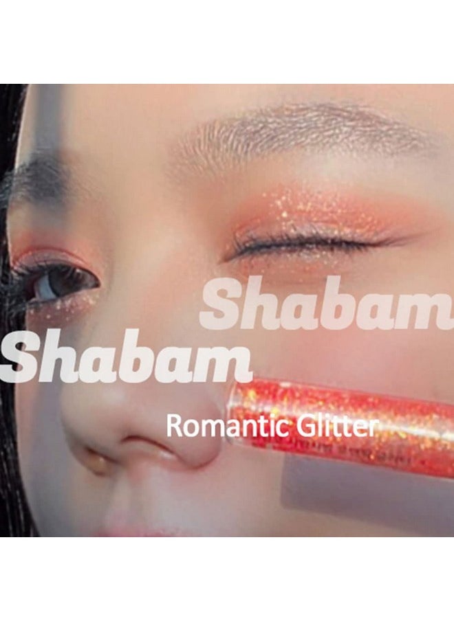[Set] Eye Glitter Makeup Liquid Eyeshadow Sparkle | Shabam Shabam Romantic Glitter Shadow K Beauty Makeup Shimmer (#04 Dawn Light)