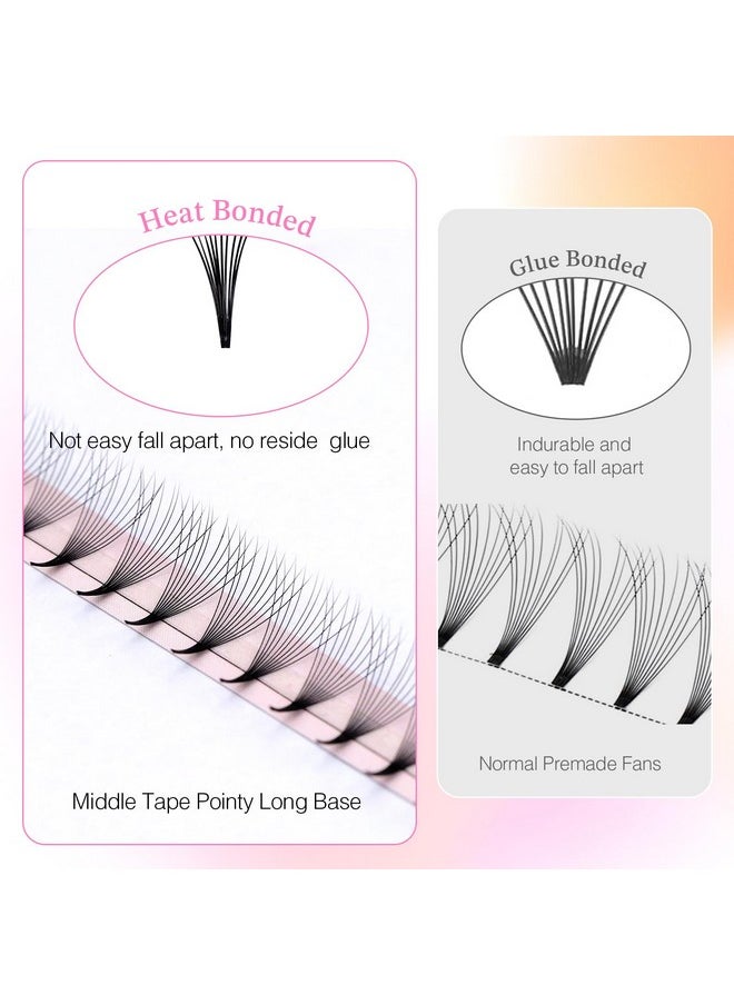 320 Fans Premade Lash Fans Pointy Thin Base Xl Boxes Premade Fans Eyelash Extensions Stable D Curl Lash Extension Premade Fans Pre Fanned Volume Lash Extensions (10D-0.07-D-8-15Mm)
