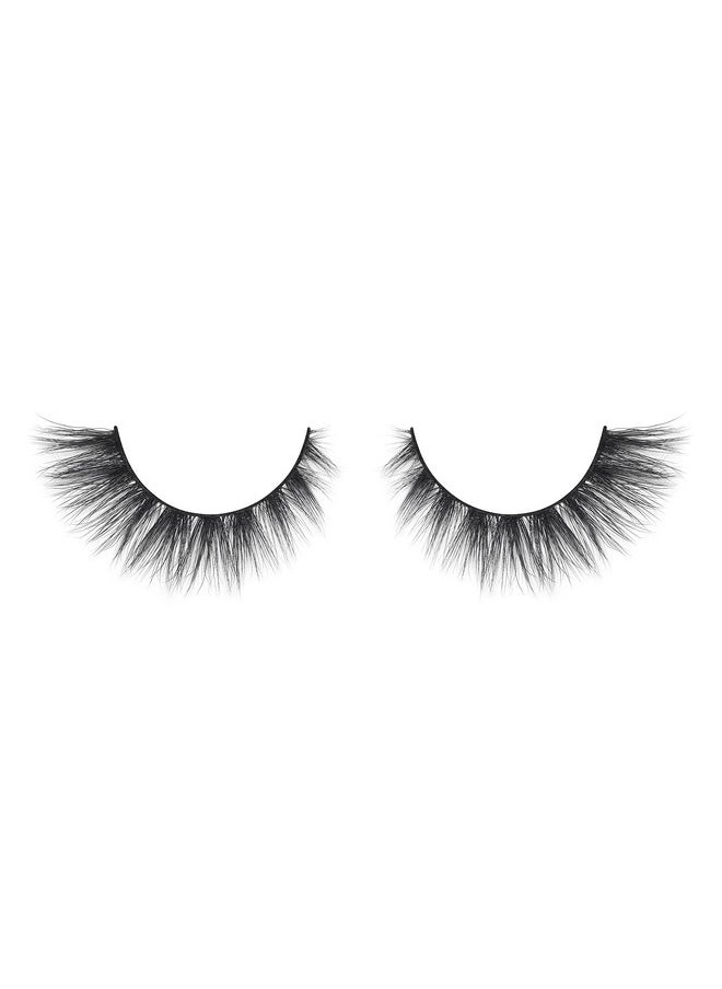 Naturale Faux Mink False Eyelashes, 13Mm, Reusable, Cat Eye, Wispy Lashes, Black, Pair