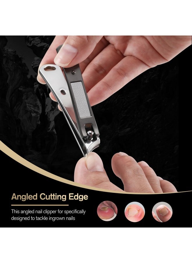 Ingrown Nail Clipper - Slant Curved Blade Nail Clipper For Thick Toenails And Ingrown Nails, Podiatrist Toenail Clippers For Seniors And Men