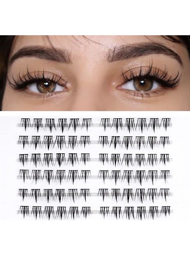 Lash Clusters For Diy Lash Extension, D Curl Individual Lashes, 10-16Mm Cluster Lashes That Look Like Extensions, Natural Look Lash Extension At Home