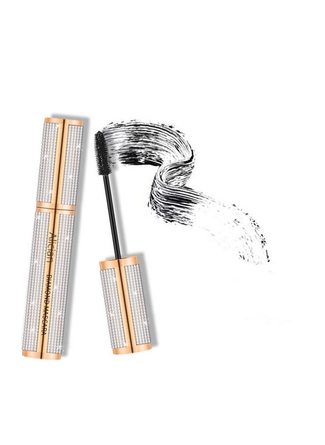 Diamond Mascara, Waterproof Long Curling Extension Eyelashes, Long-Lasting, Thick Thickening, Smudge-Proof And Lengthening Voluminous Eyelashes